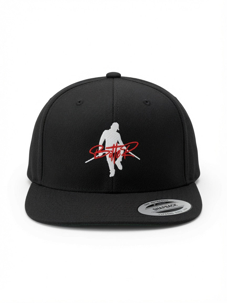 Black Flat Bill Snapback