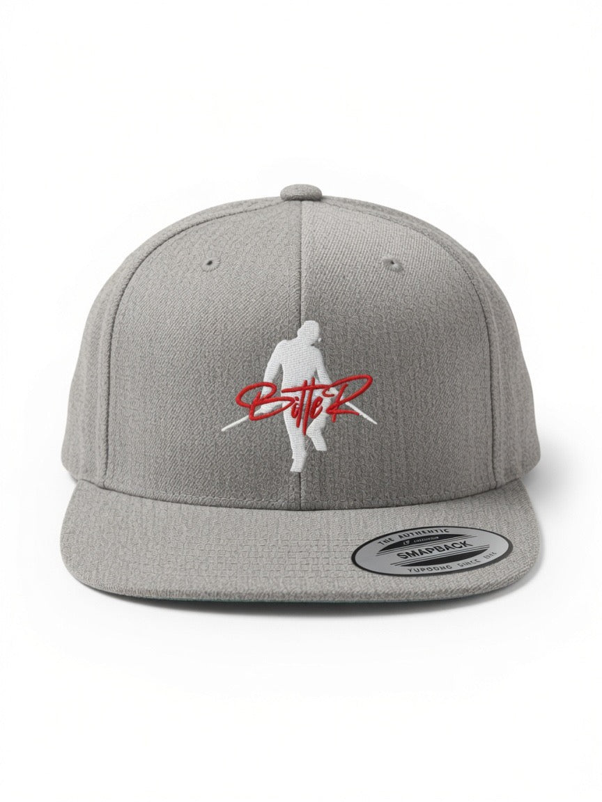 Grey Flat Bill Snapback