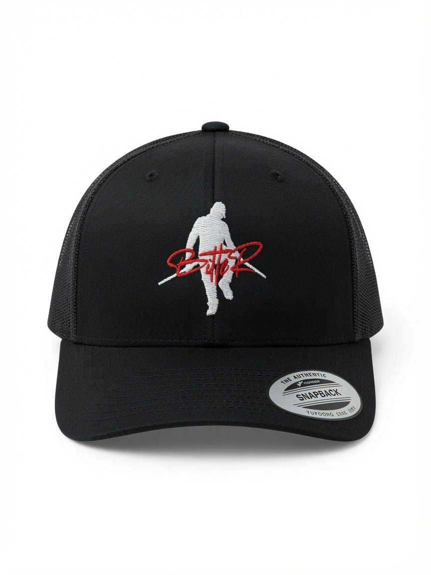 Black Trucker Snapback